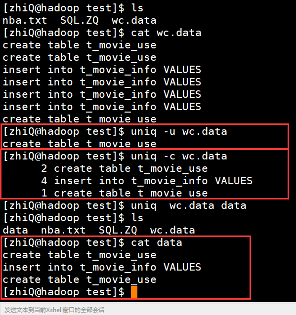 Linux  命令之uniq 删除重复行操作系统靠自己A. 的博客-