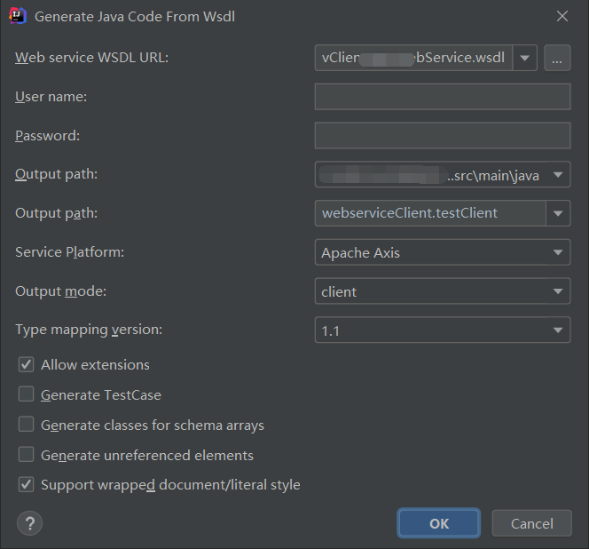 IDEA根据wsdl生成Service Client，报错：java.lang.ClassNotFoundException