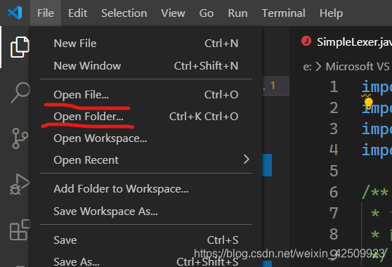 vs code 提示[myfile].java is a non-project file, only syntax errors are reported（2020.11）