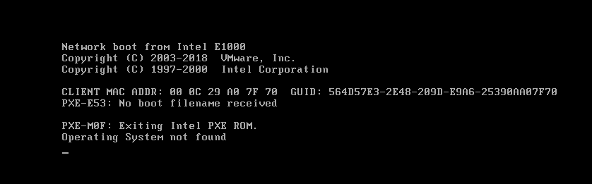 Missing operating system при загрузке компьютера. Сбой операционной системы. PXE Boot ошибка. Network Boot. Network Boot from Intel.