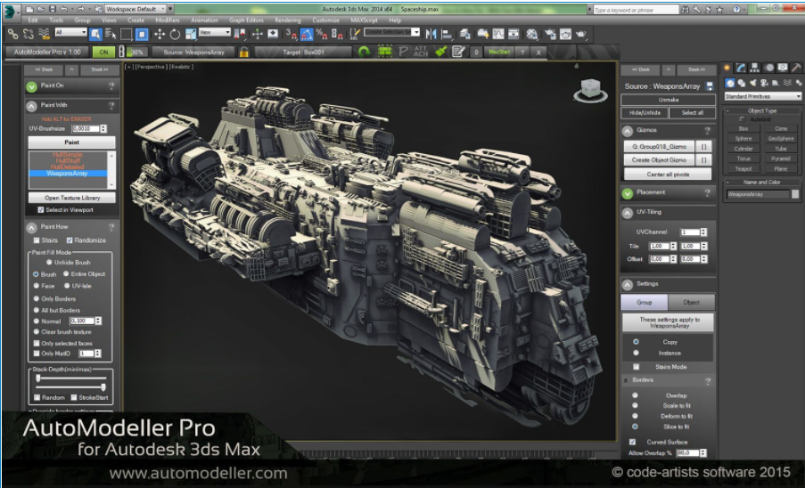 3Dmax超强笔刷式自动建模插件,牛的不行了!3Dmax,游戏建模,3d游戏游戏建模零基础入门教程-