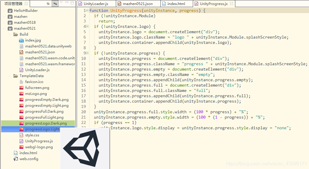 【unity webgl制作手机h5小游戏】——加载页面修改(完结)_unity加载页和应用图标怎么改-CSDN博客