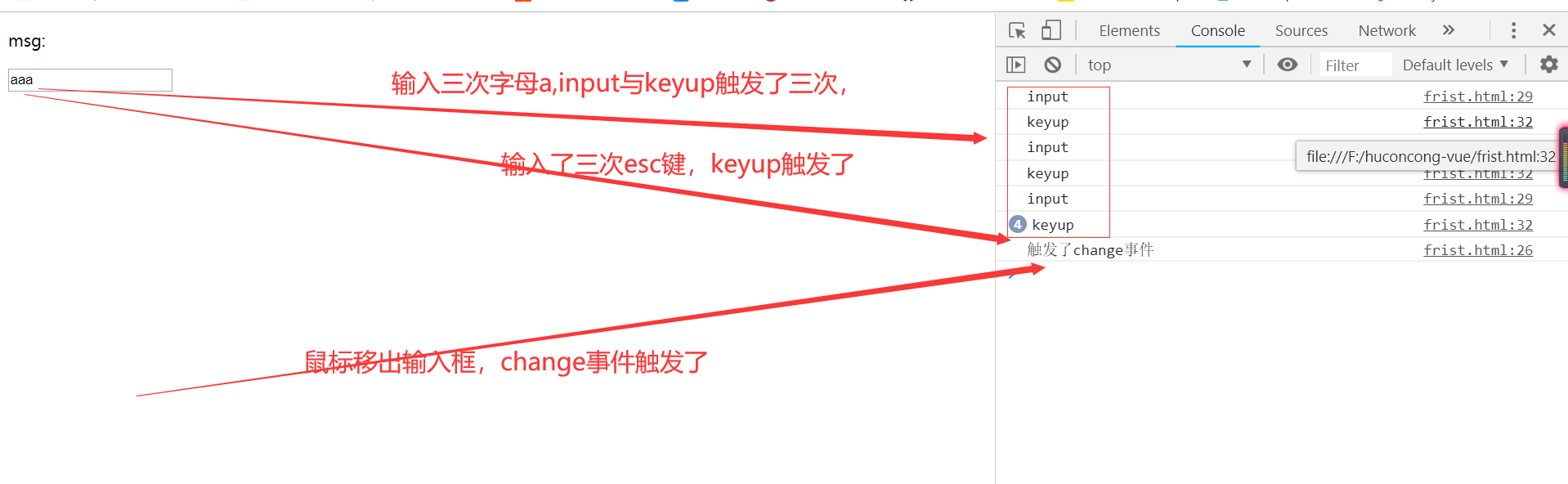 详解input中change、input、keyUP(keyDown)的触发条件_input keyup_飘走的落不离的博客CSDN博客