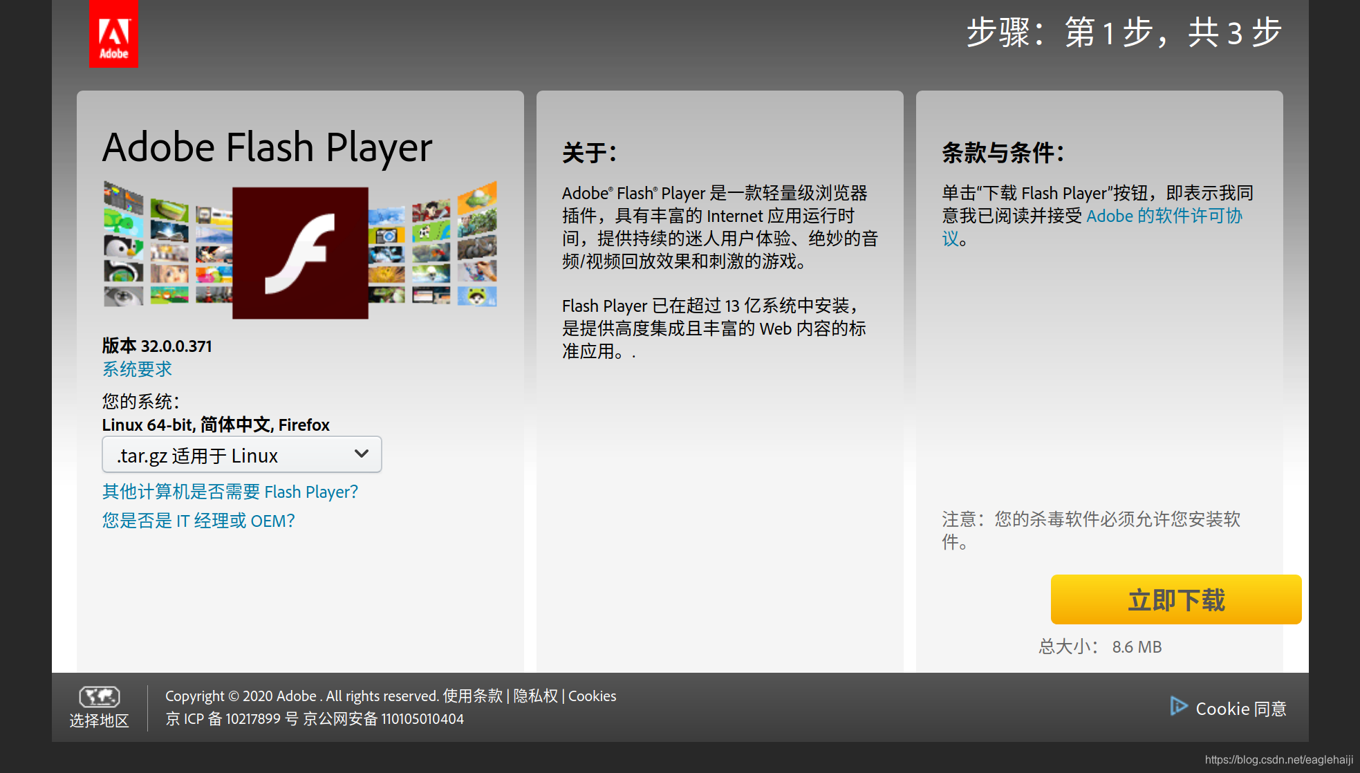 图2：adobe flash player下载