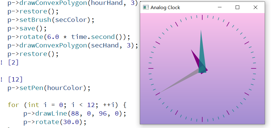 QT5.14.2自带Examples：Analog Clock Windowc/c++阿西拜的博客-