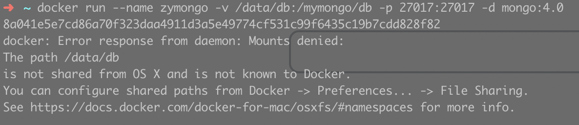 docker: error response from daemon: mounts denied: docker-for-mac/osxfs/