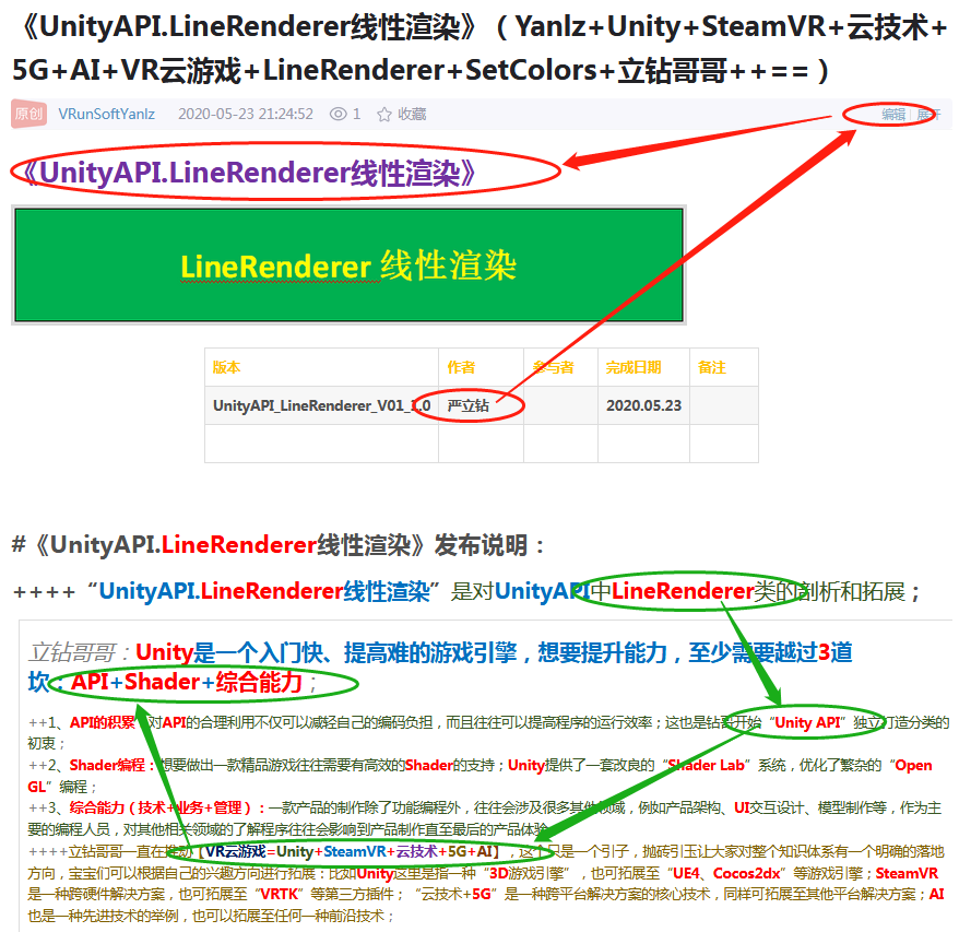 《UnityAPI.LineRenderer线性渲染》（Yanlz+Unity+SteamVR+云技术+5G+AI+VR云游戏+LineRenderer+SetColors+立钻哥哥++OK++）游戏VRunSoftYanlz的博客-