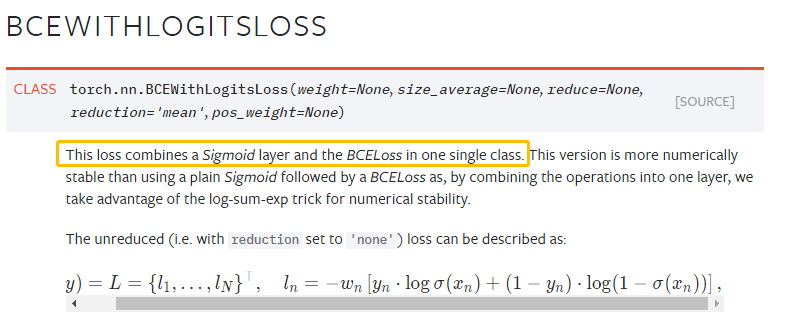 BCEWithLogitsLoss