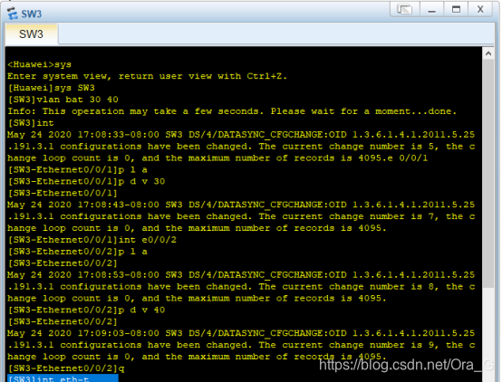 使用单臂路由,静态、默认路由实现不同vlan之间互通(课堂作业修改版本)网络,运维,交换机OraG的博客-