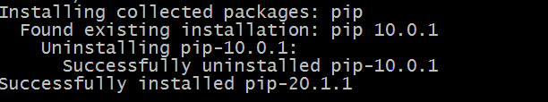 pip升级成功