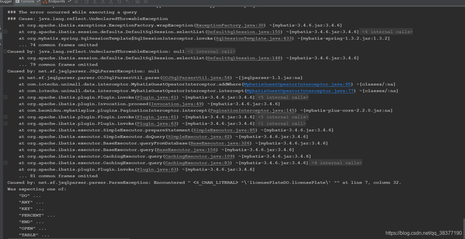 CCJSqlParserUtil Caused by: net.sf.jsqlparser.parser.ParseException ...