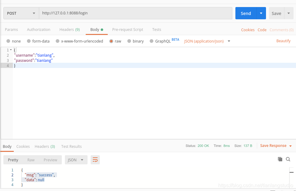 retun json object