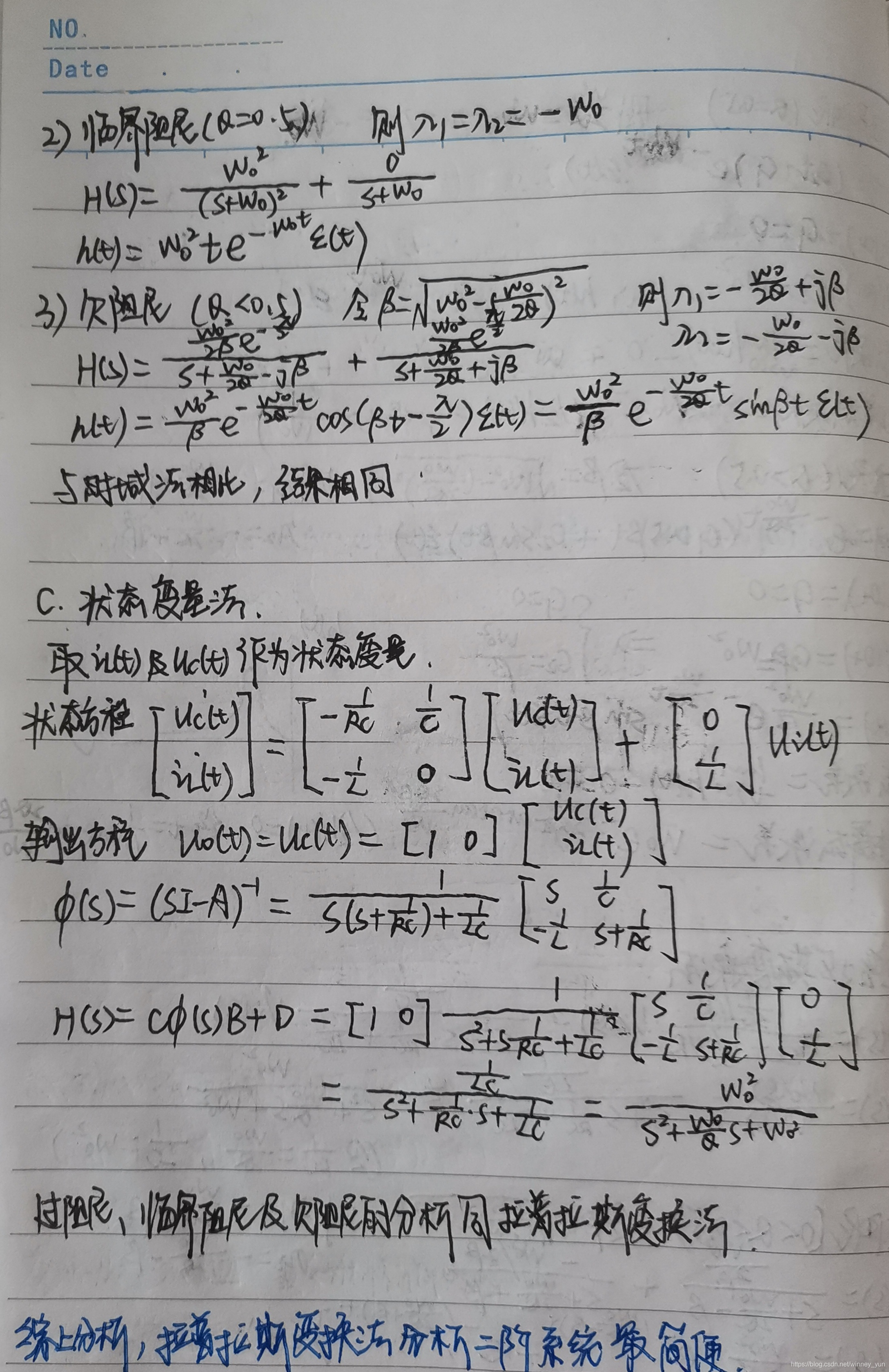 二阶传递函数的推导及几种求解方法的比较winneyyun的博客-