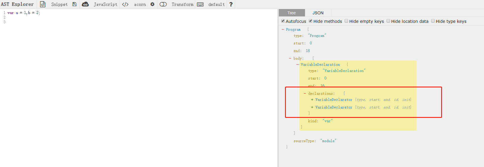 javascript ast语法树之变量声明VariableDeclaration_variabledeclarator-CSDN博客