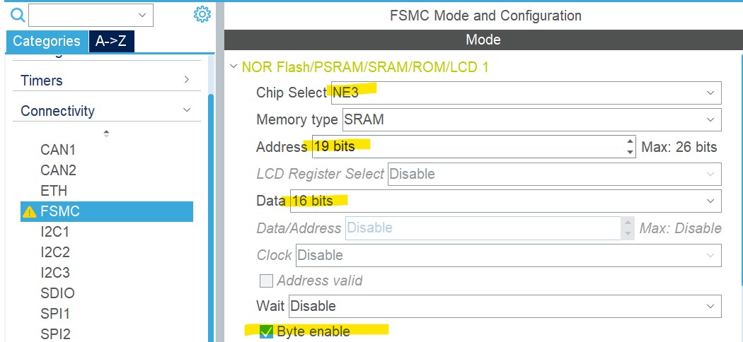 FSMC配置1