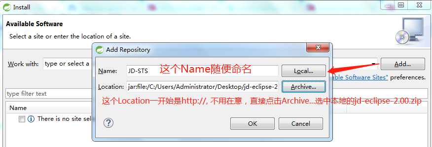 Offline installation and download of STS or eclipse decompiler plugin ...
