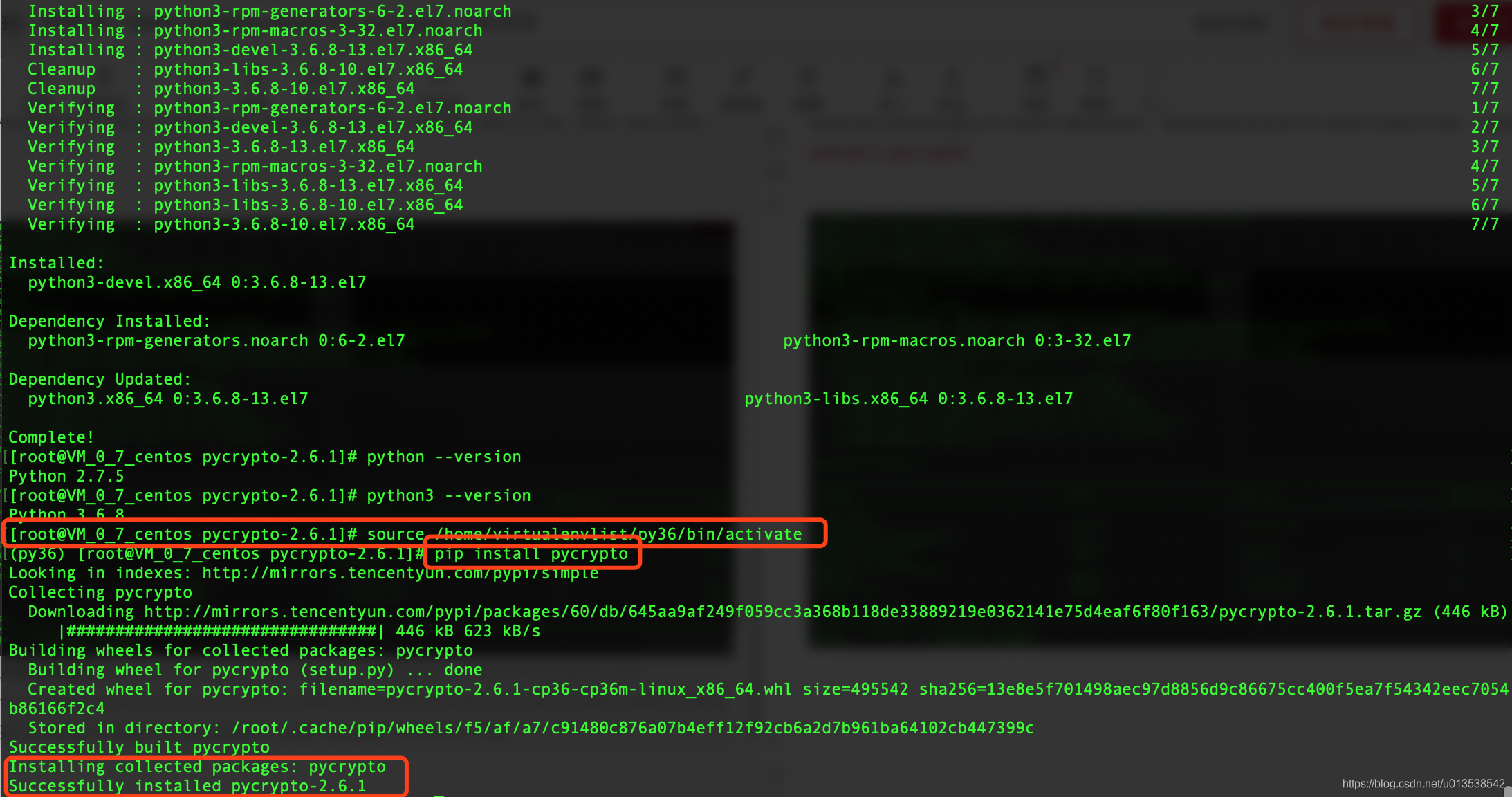 ERROR Failed building wheel for pycrypto CentOS_failed building
