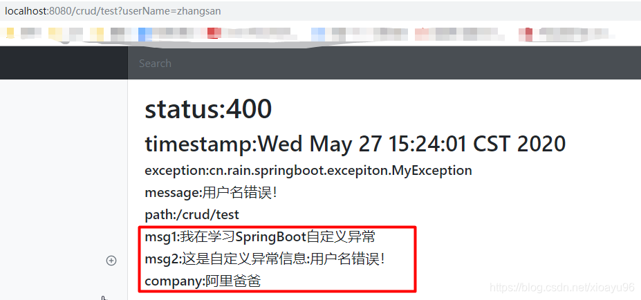 SpringBoot错误处理机制以及自定义异常响应原理解析javaxioayu96的博客-