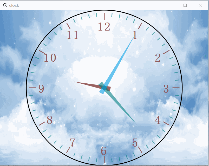 用基础图形做一个钟表