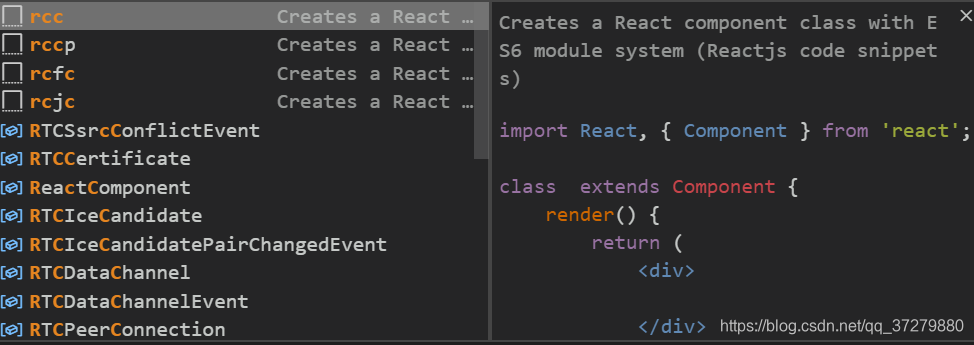 React快速生成代码插件Simple React Snippets的安装与使用_reactjs code snippets-CSDN博客