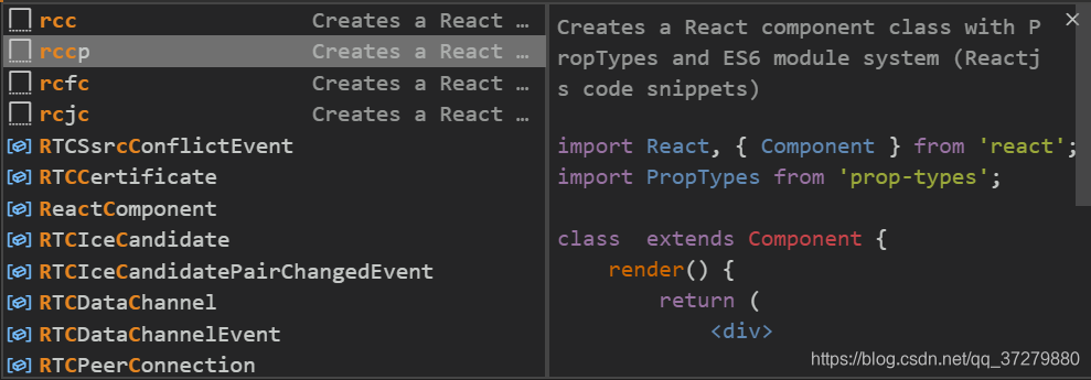React快速生成代码插件Simple React Snippets的安装与使用_reactjs code snippets-CSDN博客