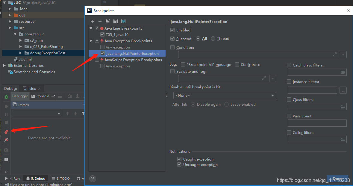 idea的debug技巧Java Exception Breakpotins_java exception breakpoints-CSDN博客