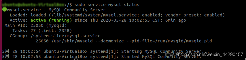 mysqlの現在のステータスを表示する