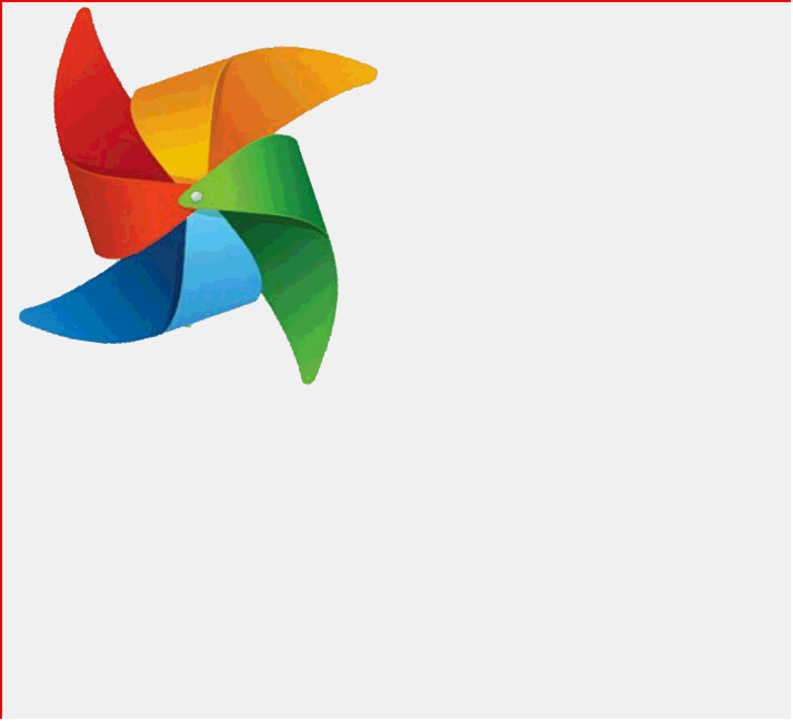 (示例:让风车图片旋转的同时,移动位置)1,在设置动画前初始状态下的