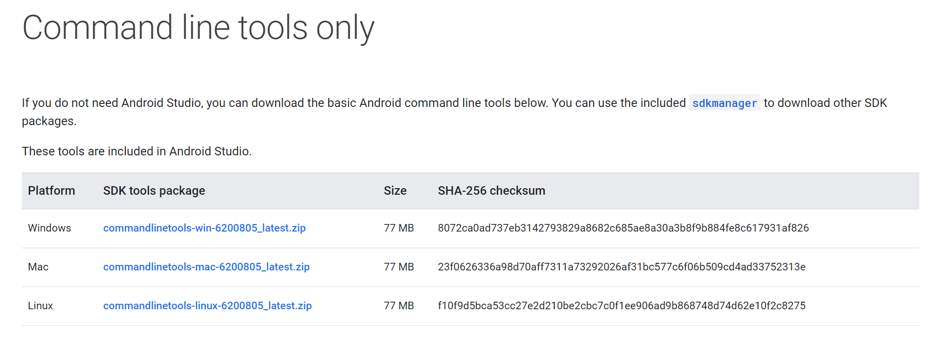 下载Android SDK tools完成Android SDK 安装、配置环境变量