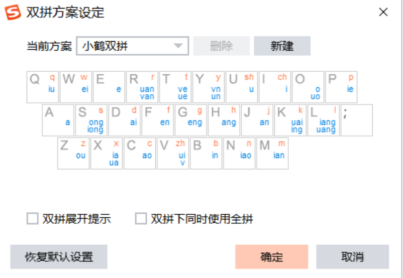 搜狗小鹤双拼