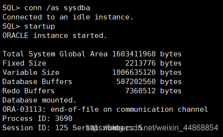 记一次ERROR: ORA-01012: not logged on错误修复历程数据库weixin44868854的博客-
