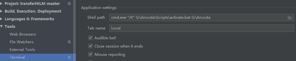 pycharm terminal的使用环境配置，配合Anaconda食用。