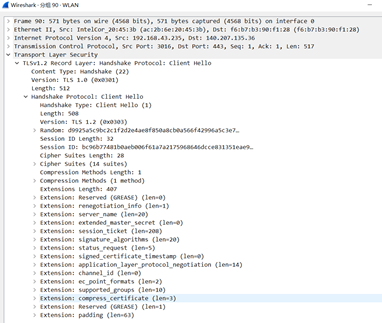 图2.3 SSL第一条消息