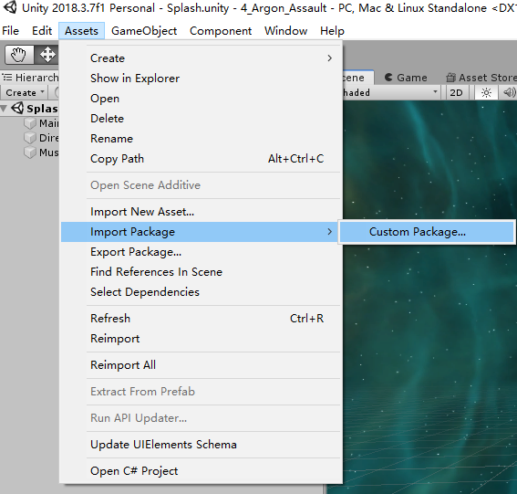 Unity之Import Package系统包不见了_unity assets菜单中 找不到import package|characters ...