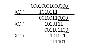 校验和为111011