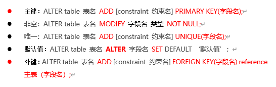 追加表约束