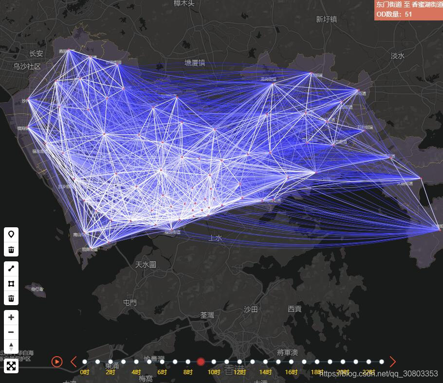 客流OD效果图