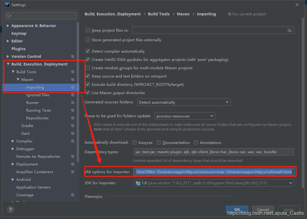 importing settings