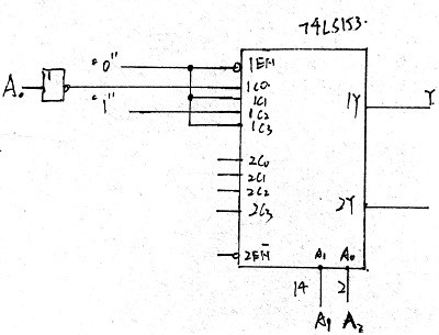 列出卡诺图:(3)使用74ls153电路原理图:(2)使用74ls151的真值表:得出