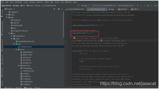 使用android studio开发工具编译GBK转换三方库iconv移动开发jasecat的专栏-