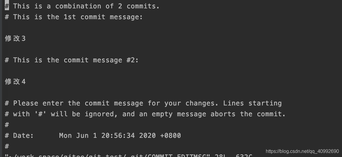 git 多次 commit 合并为一次 push_git多个commit一次push-CSDN博客