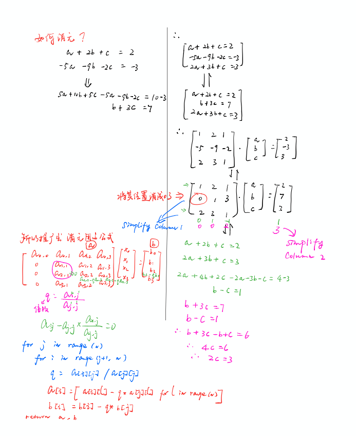 python18: implement Gaussian elimination method with python ...