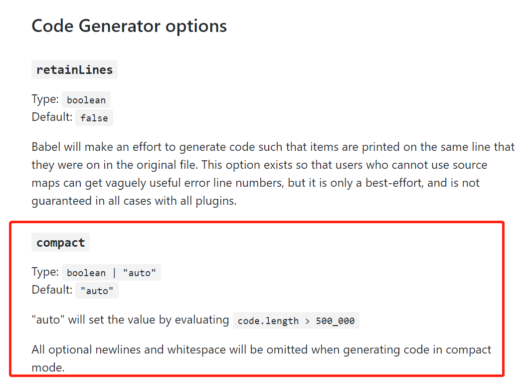 for production...[babel] note the code g