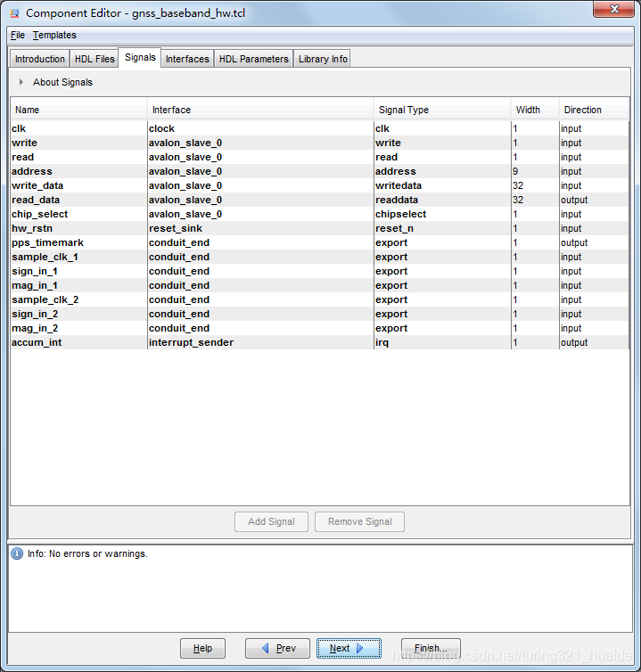 图2-11 基带模块顶层逻辑的接口信号