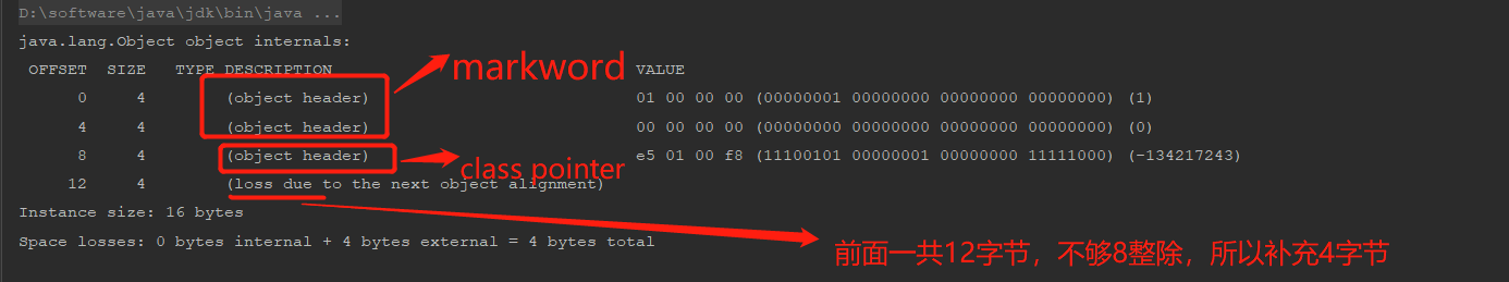 new Object()的内存占用字节