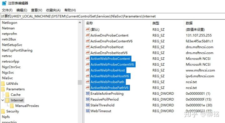 Win10 2004显示无法访问Internet小地球 却可以上网 的 简单解决办法（附上注册表文件）