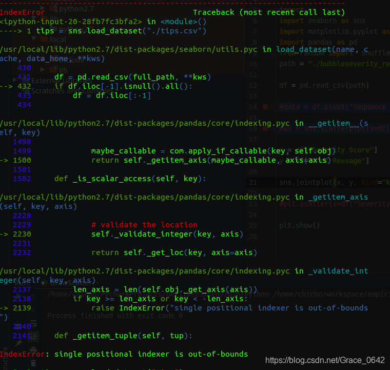 错误归纳】Indexerror: Single Positional Indexer Is Out-Of-Bounds_君的名字的博客-Csdn博客