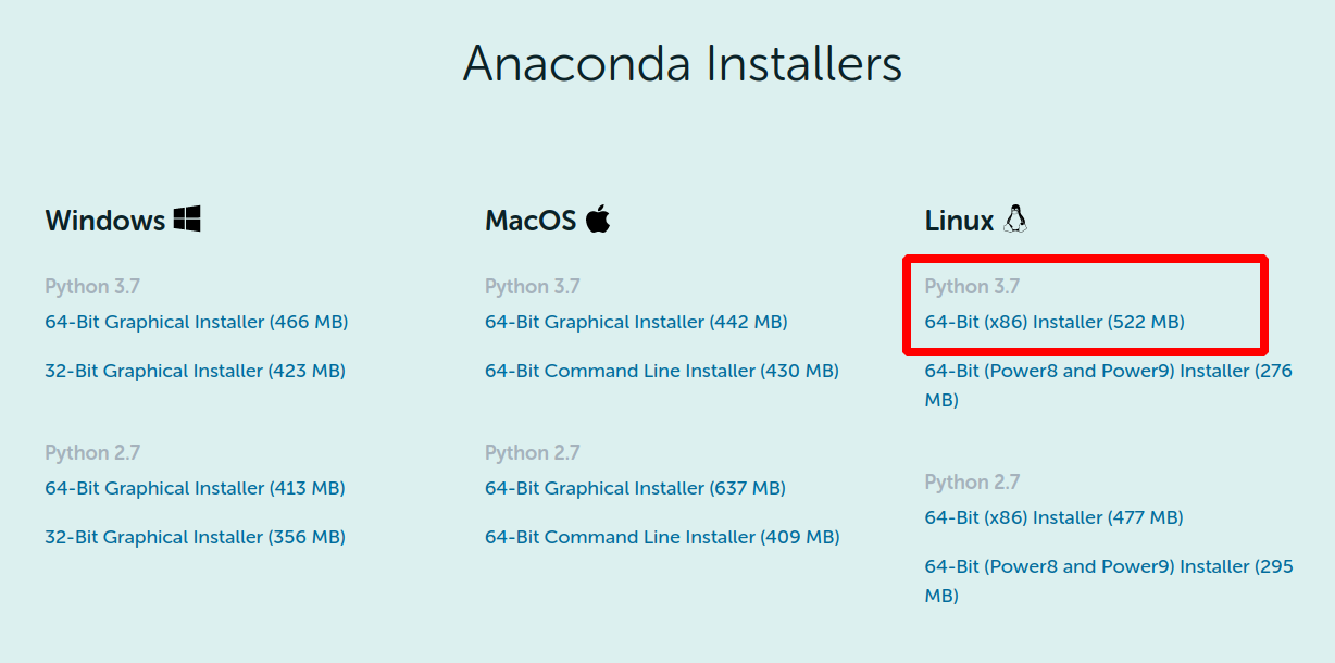 Anaconda Installers