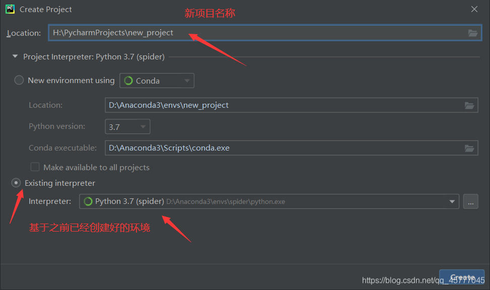 Pycharm新建项目 配置解释器 基于conda环境 Albert的博客 程序员宅基地 Pycharm创建conda环境 程序员宅基地