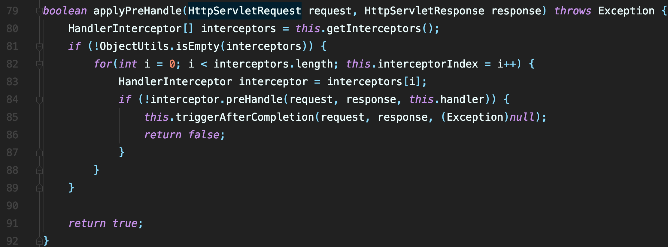 SpringMVC源码解析HandlerExecutionChain_handlerexecutionchain prehandle